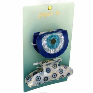 Piper K Evil Eye Claw Hair Clip Set of 2
